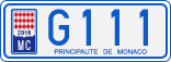 License plate of Monaco, Cars