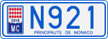 License plate of Monaco, Cars