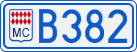License plate of Monaco, Cars