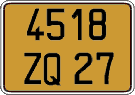 French license plate, FNI