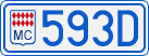 License plate of Monaco, Cars