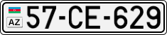 License plate of Azerbaijan, Cars