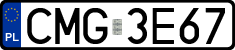 License plates of Poland, Regular car plates