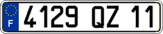 French license plate, FNI