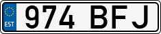 License plate of Estonia, Regular car plates