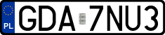 License plates of Poland, Regular car plates