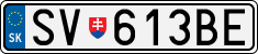 License plate of Slovakia, Cars