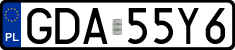 License plates of Poland, Regular car plates