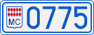 License plate of Monaco, Cars