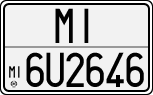 License plate of Italy, Cars (1927 year series)
