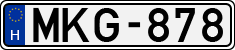 license plates of Hungary, Cars (1990)