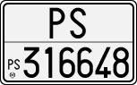 License plate of Italy, Cars (1927 year series)