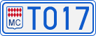 License plate of Monaco, Cars