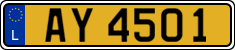 License plate of Luxembourg, 2003 year system
