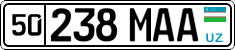 License plate of Uzbekistan, Organizations