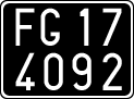 License plate of Italy, Cars (1927 year series)