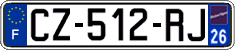 French license plate, SIV (ordinary)