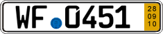 German license plate, Short-term transit plates