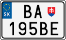 License plate of Slovakia, Motorcycles