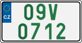 License plate of the Czech Republic, Oldtimers (2001)