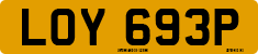 License plate of the United Kingdom, 1963 year system