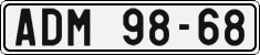 License plate of the Czech Republic, Cars (1960)