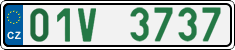 License plate of the Czech Republic, Oldtimers (2001)