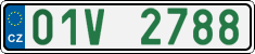 License plate of the Czech Republic, Oldtimers (2001)