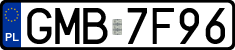 License plates of Poland, Regular car plates