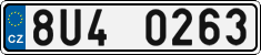 License plate of the Czech Republic, Cars (2001)