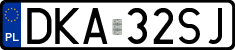 License plates of Poland, Regular car plates