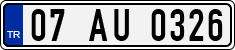 License plate of Turkey, Regular plates