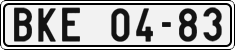License plate of the Czech Republic, Cars (1960)