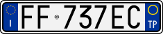 License plate of Italy, Cars (1994 year series)