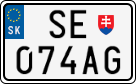 License plate of Slovakia, Motorcycles