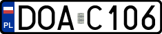 License plates of Poland, Regular car plates