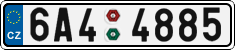 License plate of the Czech Republic, Cars (2001)