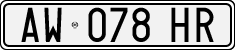 License plate of Italy, Cars (1994 year series)