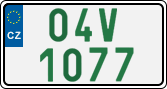 License plate of the Czech Republic, Oldtimers (2001)