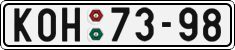 License plate of the Czech Republic, Cars (1960)
