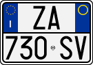 License plate of Italy, Cars (1994 year series)