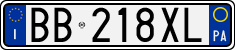 License plate of Italy, Cars (1994 year series)