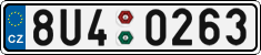 License plate of the Czech Republic, Cars (2001)