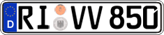 German license plate, Regular plates