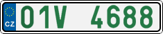 License plate of the Czech Republic, Oldtimers (2001)