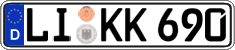 German license plate, Regular plates