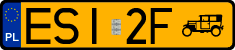 License plates of Poland, Oldtimers