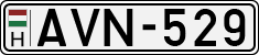license plates of Hungary, Cars (1990)