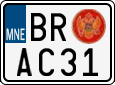 License plate of Montenegro, Scooters