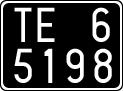 License plate of Italy, Cars (1927 year series)